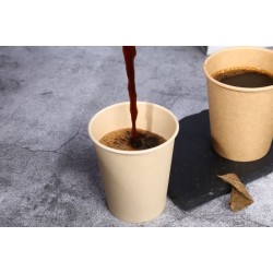供應出口外貿(mào)一次性紙杯，單層杯8oz